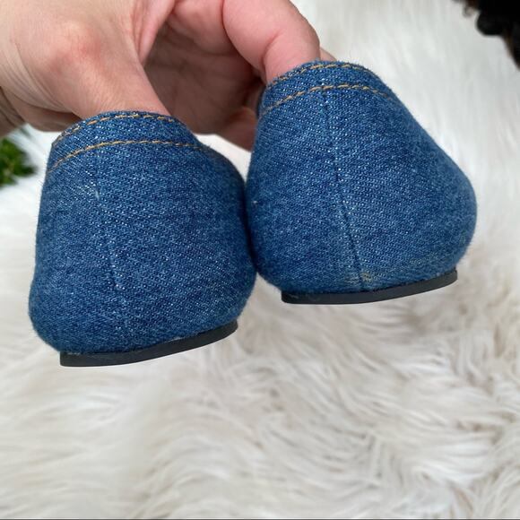 Marc Jacobs Denim & Sequins Bow Flats 40.5 - Picture 8 of 8